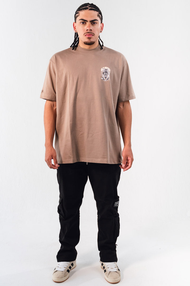 Camiseta Semi Oversize Dog Taupe