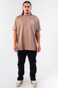 Camiseta Semi Oversize Dog Taupe