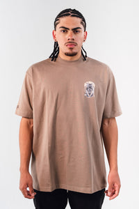 Camiseta Semi Oversize Dog Taupe