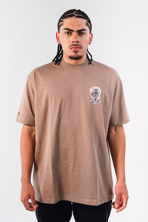 Camiseta Semi Oversize Dog Taupe