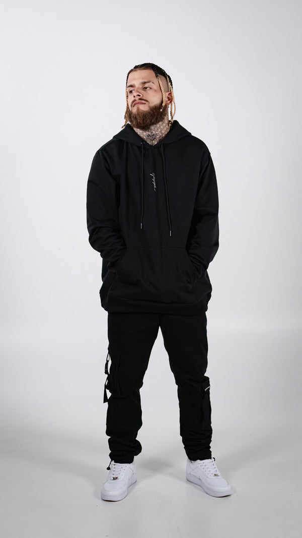 HOODIE YOUND MIND Negro/dorado