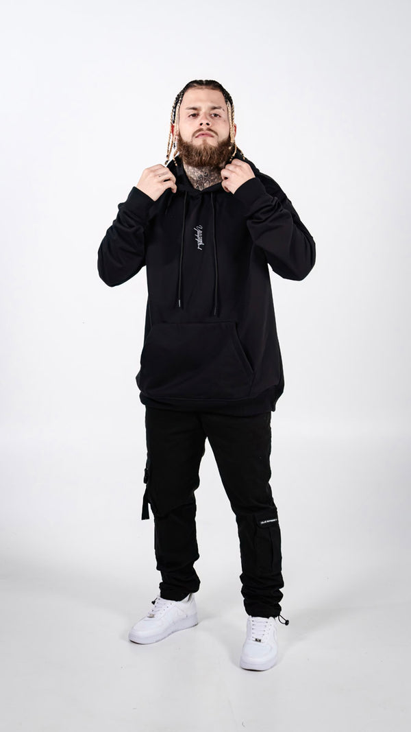HOODIE YOUND MIND Negro/gris