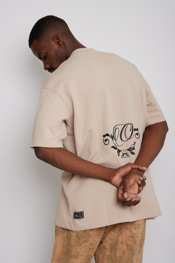 Camiseta Tela galleta- Beige