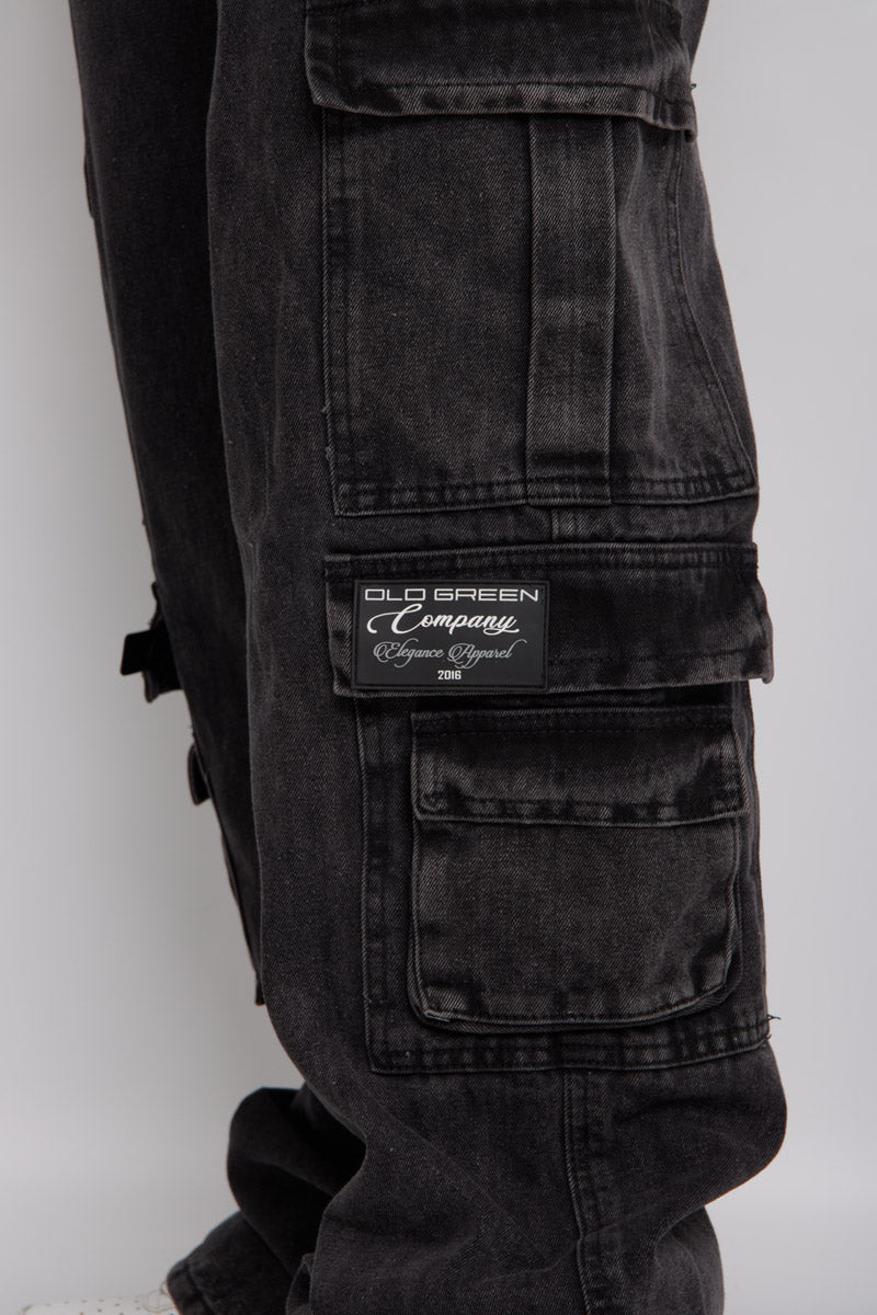 Pantalón Baggy- Negro Acid Wash