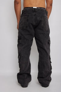 Pantalón Baggy- Negro Acid Wash
