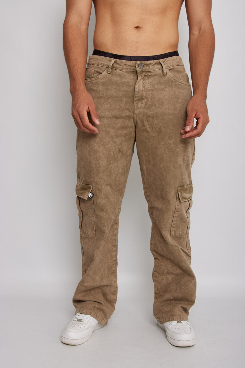 Pantalón Baggy- Caqui