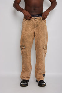 Pantalón Baggy- Marron Acid Wash