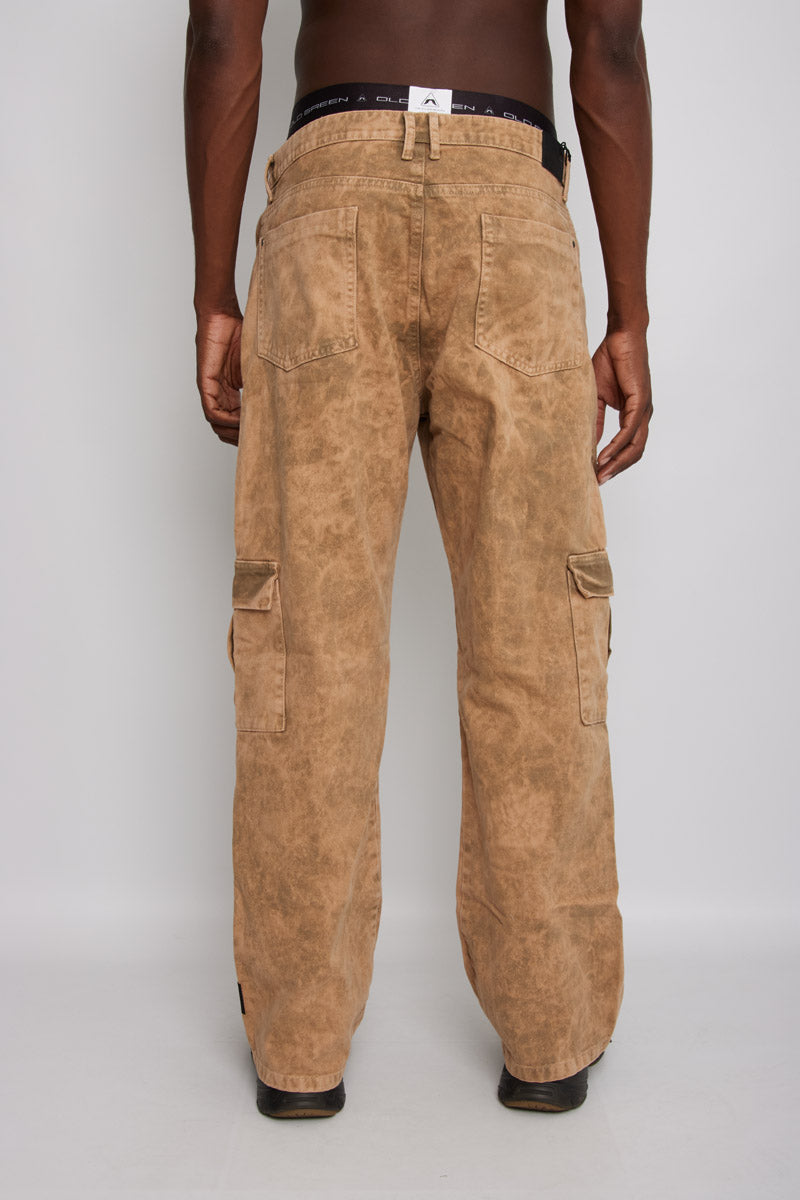 Pantalón Baggy- Marron Acid Wash