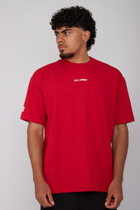 Camiseta Basic Semi Oversized-Roja