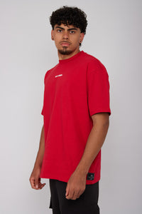 Camiseta Basic Semi Oversized-Roja
