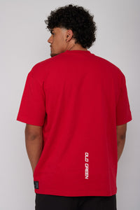 Camiseta Basic Semi Oversized-Roja