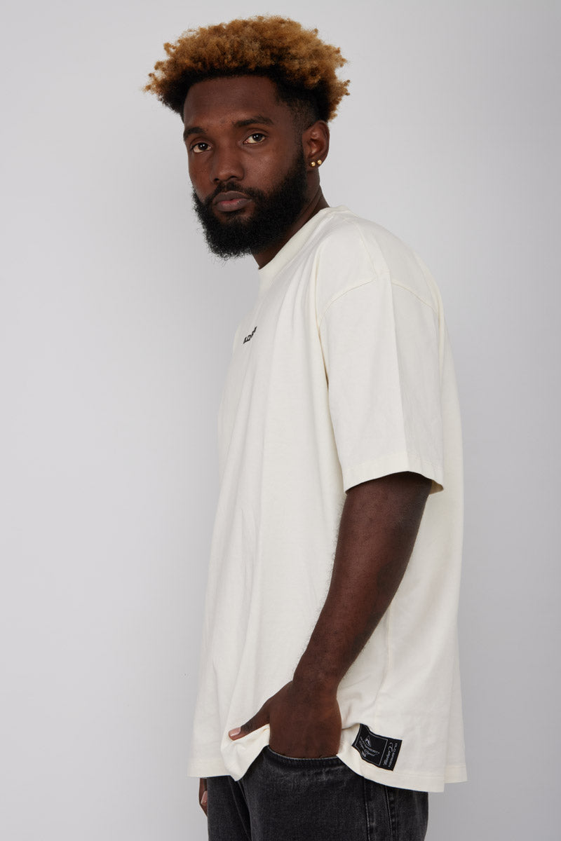 Camiseta Basic Semi Oversized-Crudo