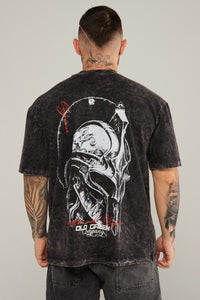 Camiseta Steel Mind Negro Wash