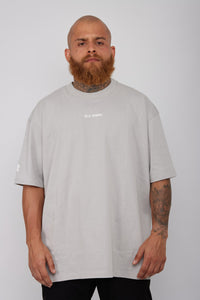 Camiseta Basic Semi Oversized-Gris