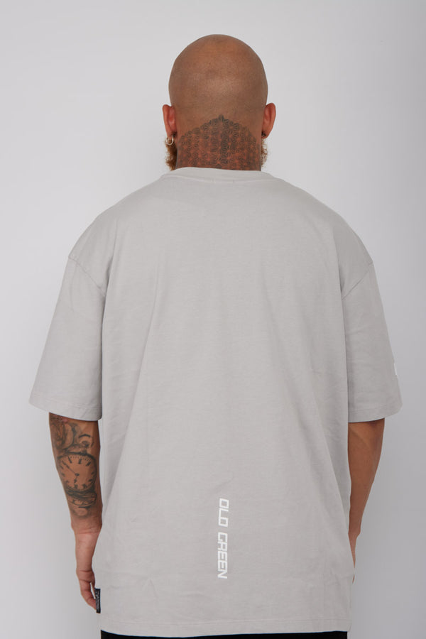 Camiseta Basic Semi Oversized-Gris