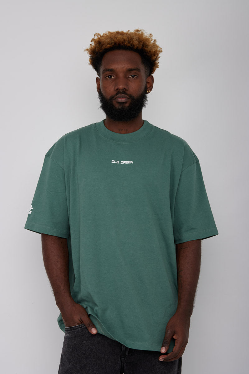 Camiseta Basic Semi Oversized-Verde Oliva