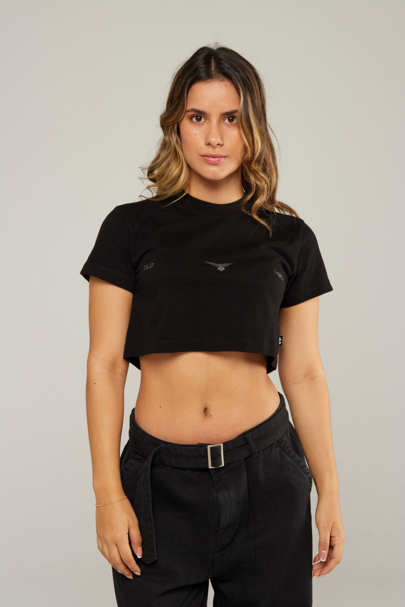 Crop Top Aquilifer Negro/Gris