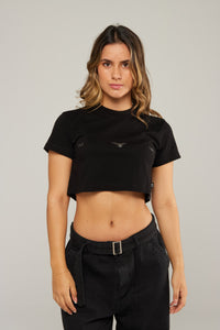 Crop Top Aquilifer Negro/Gris