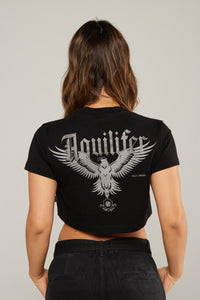 Crop Top Aquilifer Negro/Gris