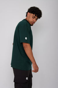 Camiseta Basic Semi Oversized-Verde Pino