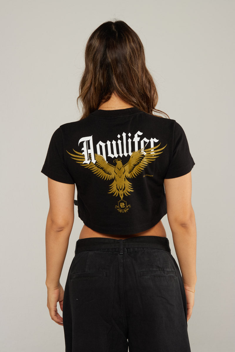 Crop Top Aquilifer Negro/blanco