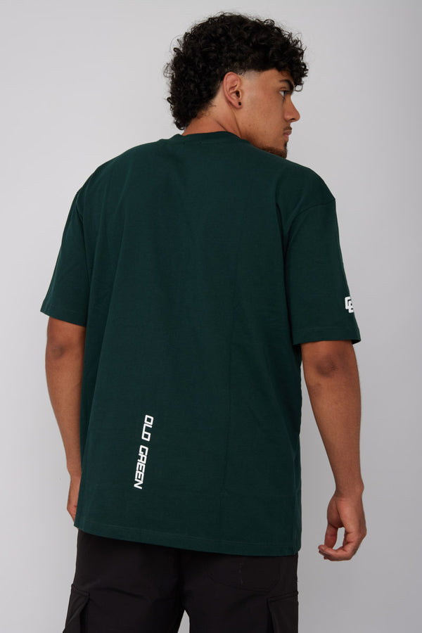 Camiseta Basic Semi Oversized-Verde Pino