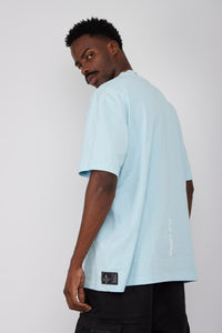 Camiseta Basic Semi Oversized-Azul