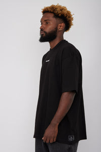 Camiseta Basic Semi Oversized-Negra