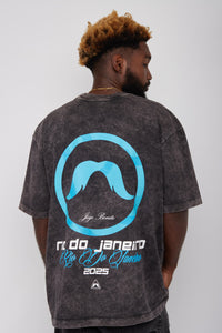 Camiseta Rio Circulo- Negro Acid Wash 2