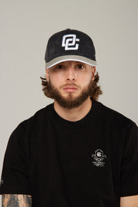 Gorra Wash Negra, teja gris