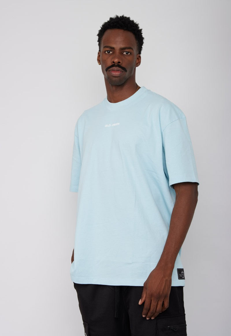 Camiseta Basic Semi Oversized-Azul