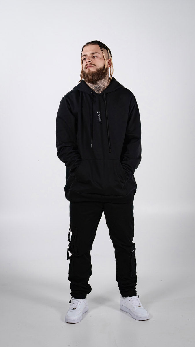 HOODIE YOUND MIND Negro/dorado