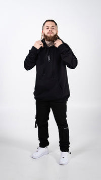 HOODIE YOUND MIND Negro/gris