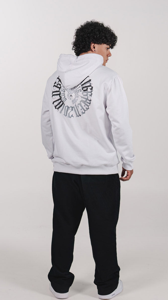HOODIE OLD GREEN CIRCLE BLANCO