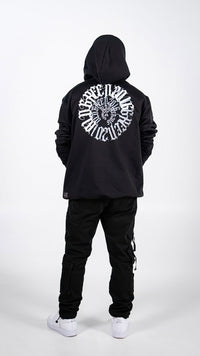 HOODIE OLD GREEN CIRCLE NEGRO