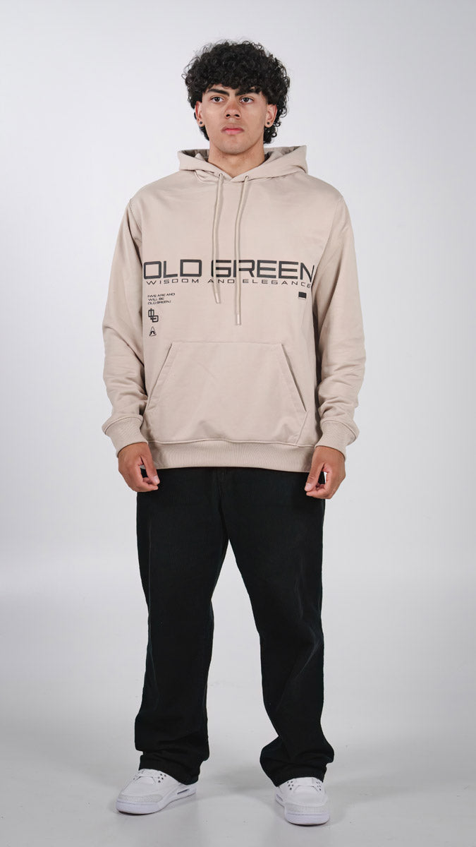 HOODIE OLD GREEN FRONT KAKI