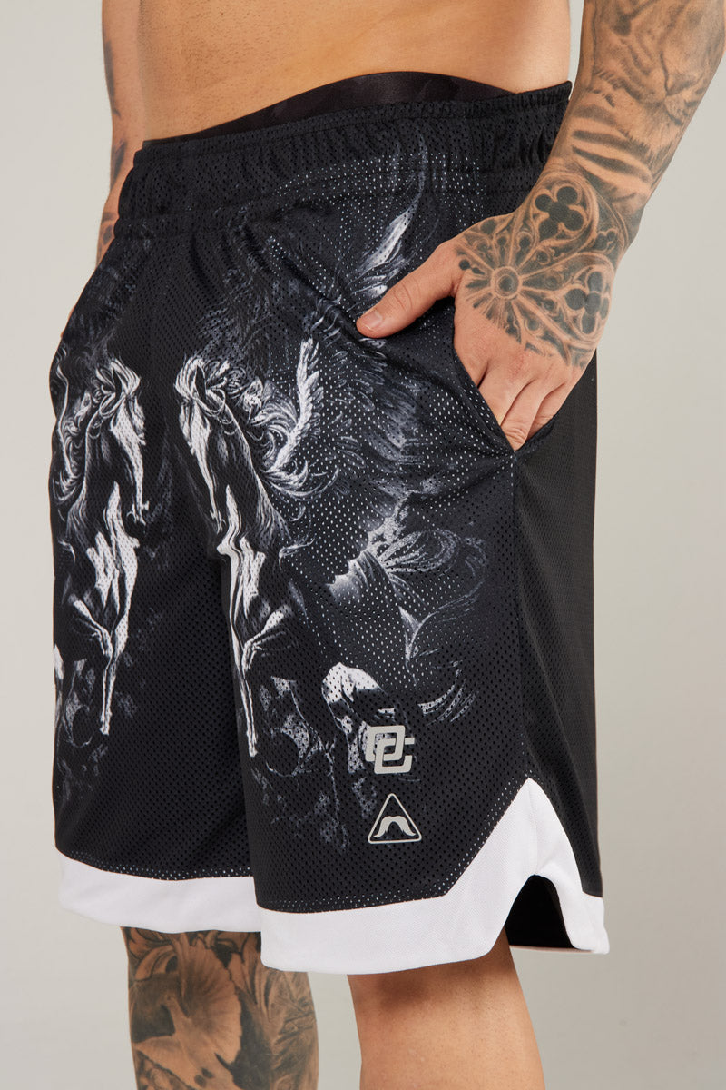 Pantaloneta Horse Negro/Blanco