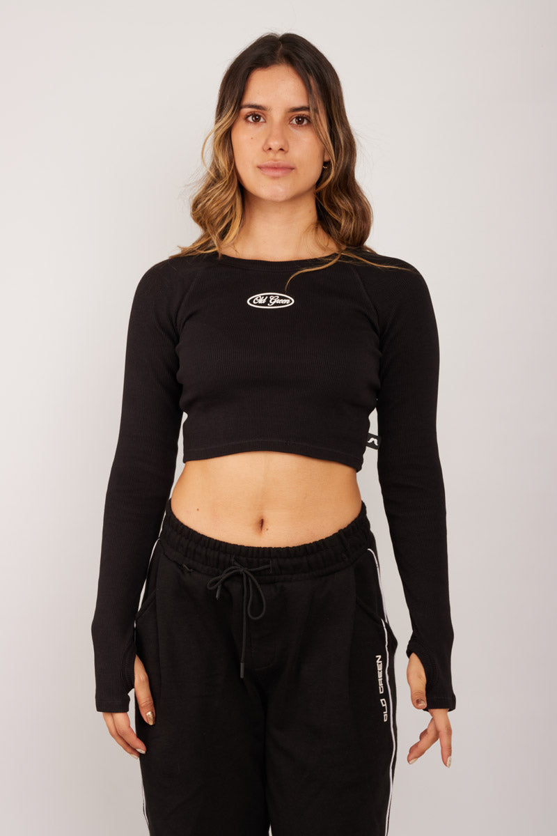 Crop Top Manga Larga