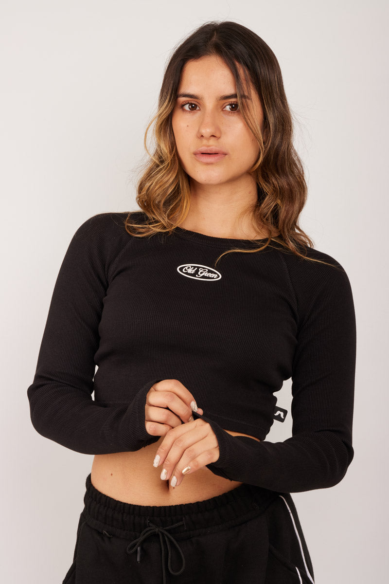 Crop Top Manga Larga
