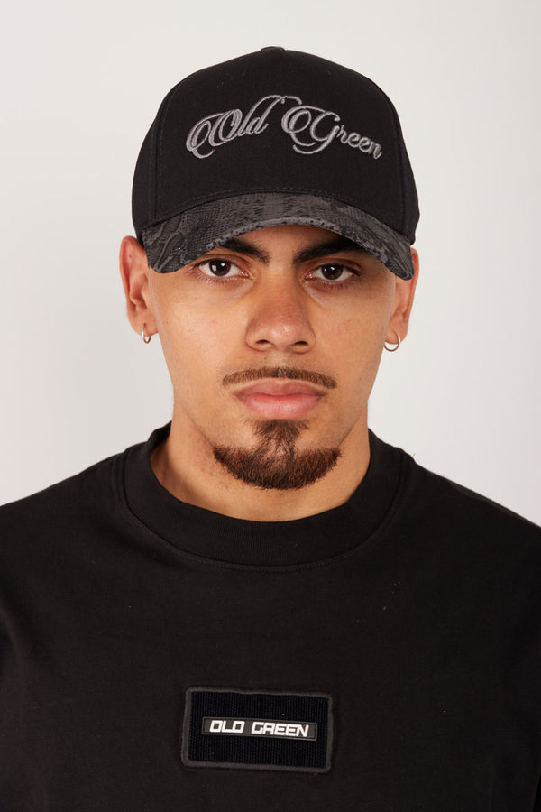 Gorra negra Teja gris camu
