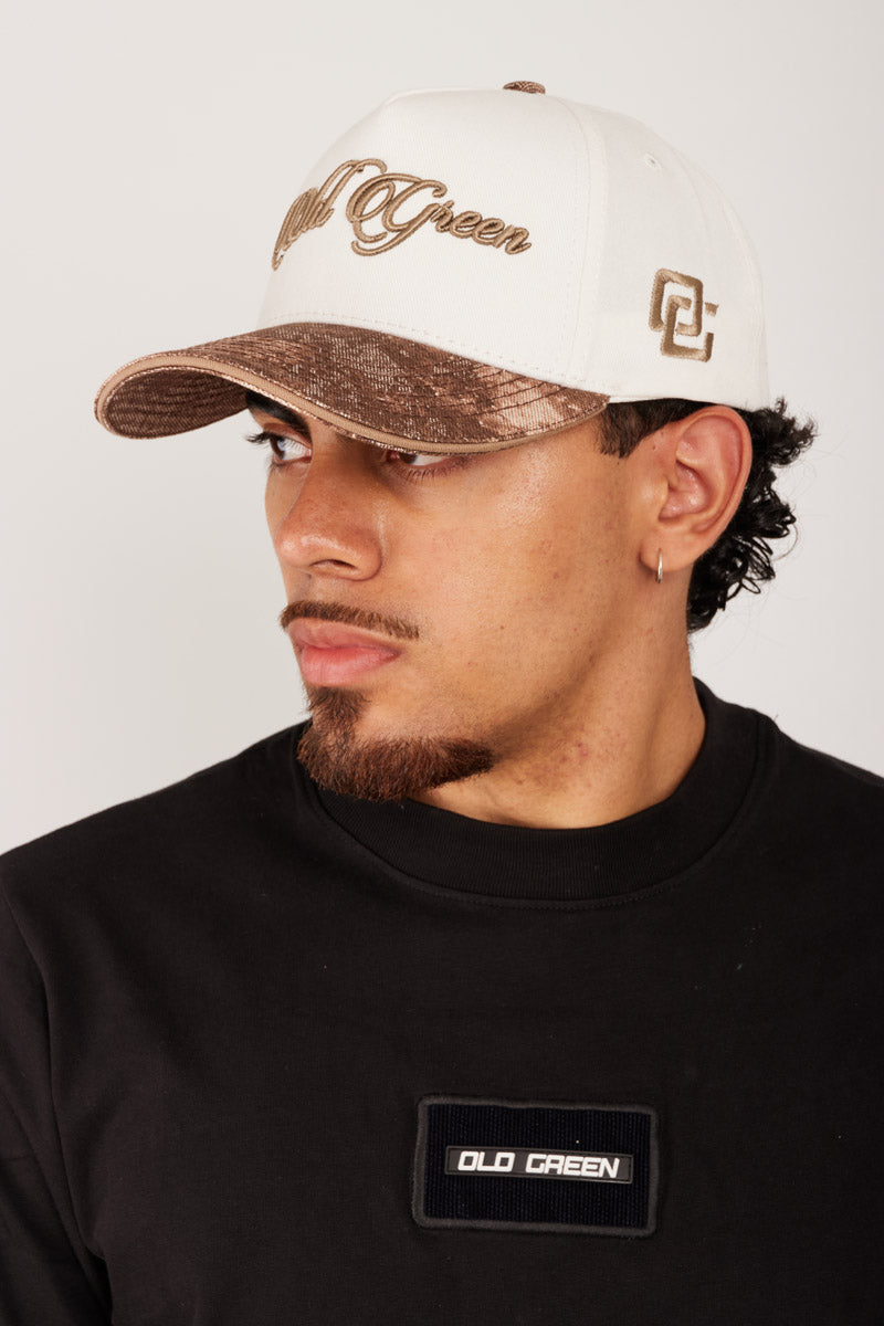 Gorra Blanca teja camuflada Café