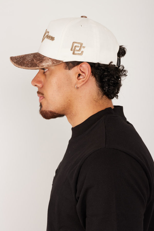 Gorra Blanca teja camuflada Café