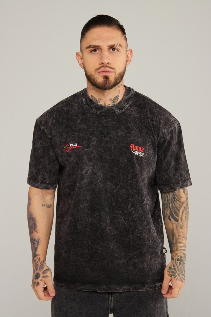 Camiseta Steel Mind Negro Wash