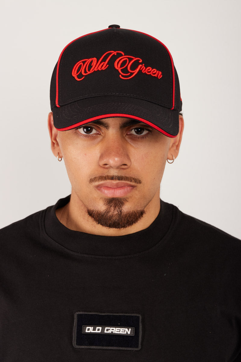 Cap Lines Negra/Roja