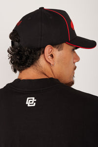 Cap Lines Negra/Roja