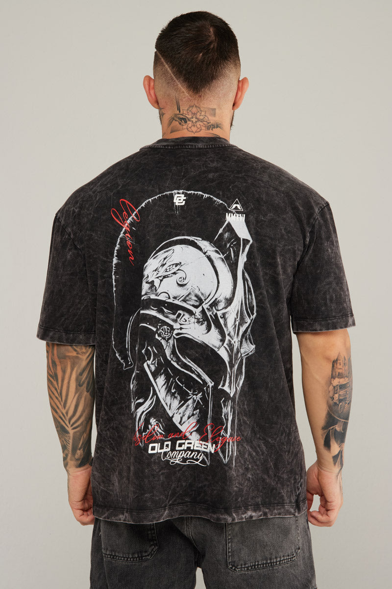 Camiseta Steel Mind Negro Wash