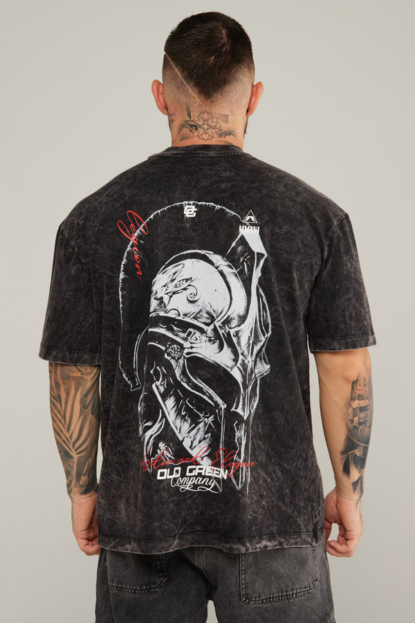 Camiseta Steel Mind Negro Wash