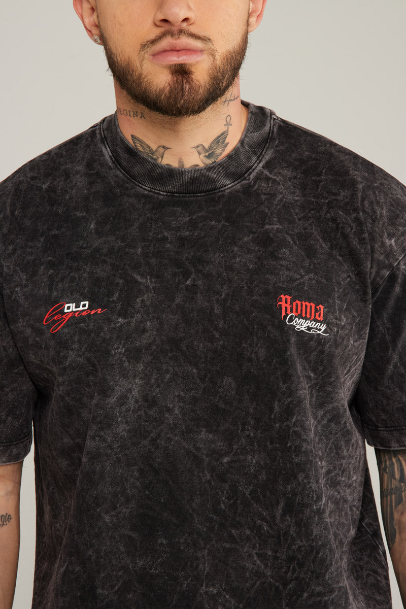 Camiseta Steel Mind Negro Wash