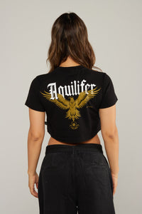 Crop Top Aquilifer Negro/blanco