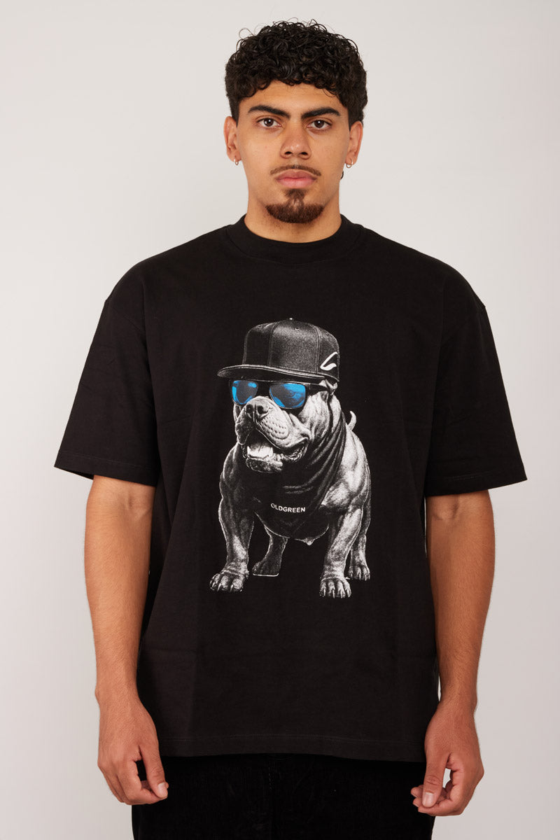 Camiseta Dog Negra/Azul